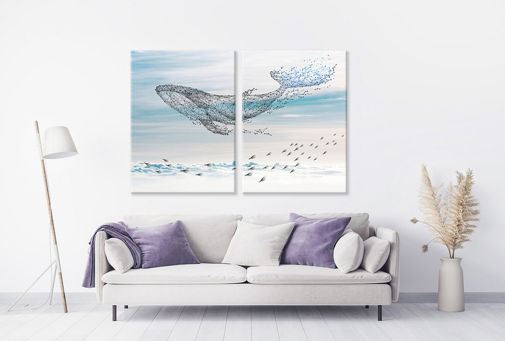 Модульная картина в гостиную / спальню  Кит    TLV-2_136 90x132  см Киев - изображение 2