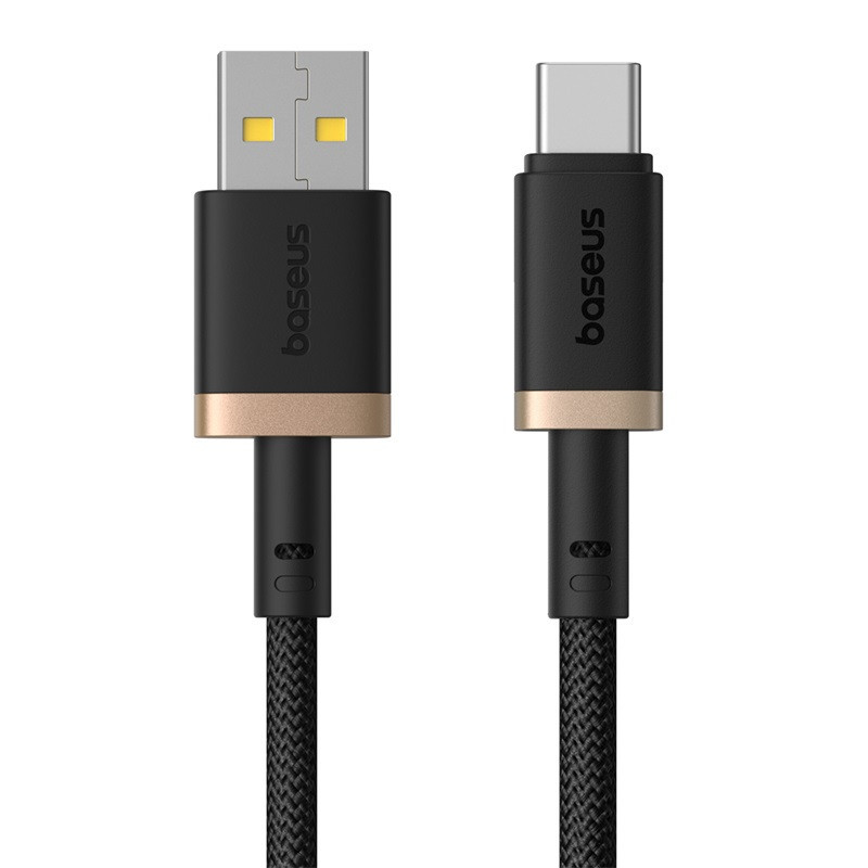 Кабель Baseus Dura Series Fast Charging Cable USB to Type-C 60W 1m Gold+Black Одеса - фото 3