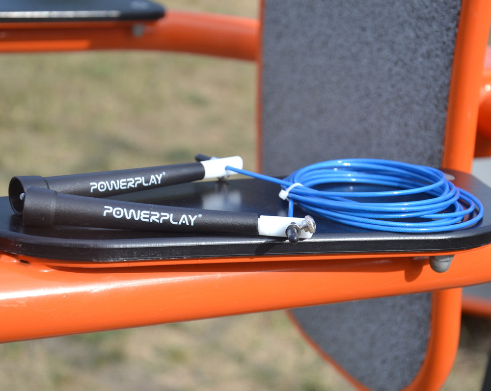 Скакалка швидкісна спортивна PowerPlay 4202 Ultra Speed Rope Синя 2,9m Київ - фото 10