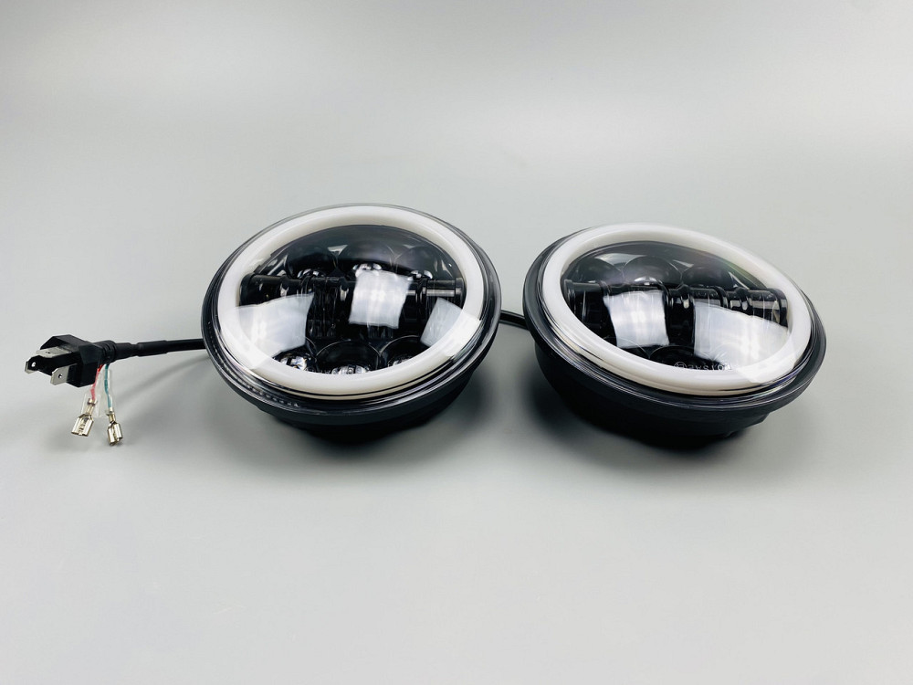 Фара головного світла LED 40W ближній+далекий+ходові вогні кільце 5.75 дюйми авто+мотоцикли Мукачево - фото 3