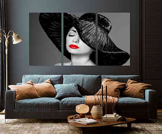 Модульная картина в гостиную / спальню  Дівчина     ART-254_3A 100х150 см Киев