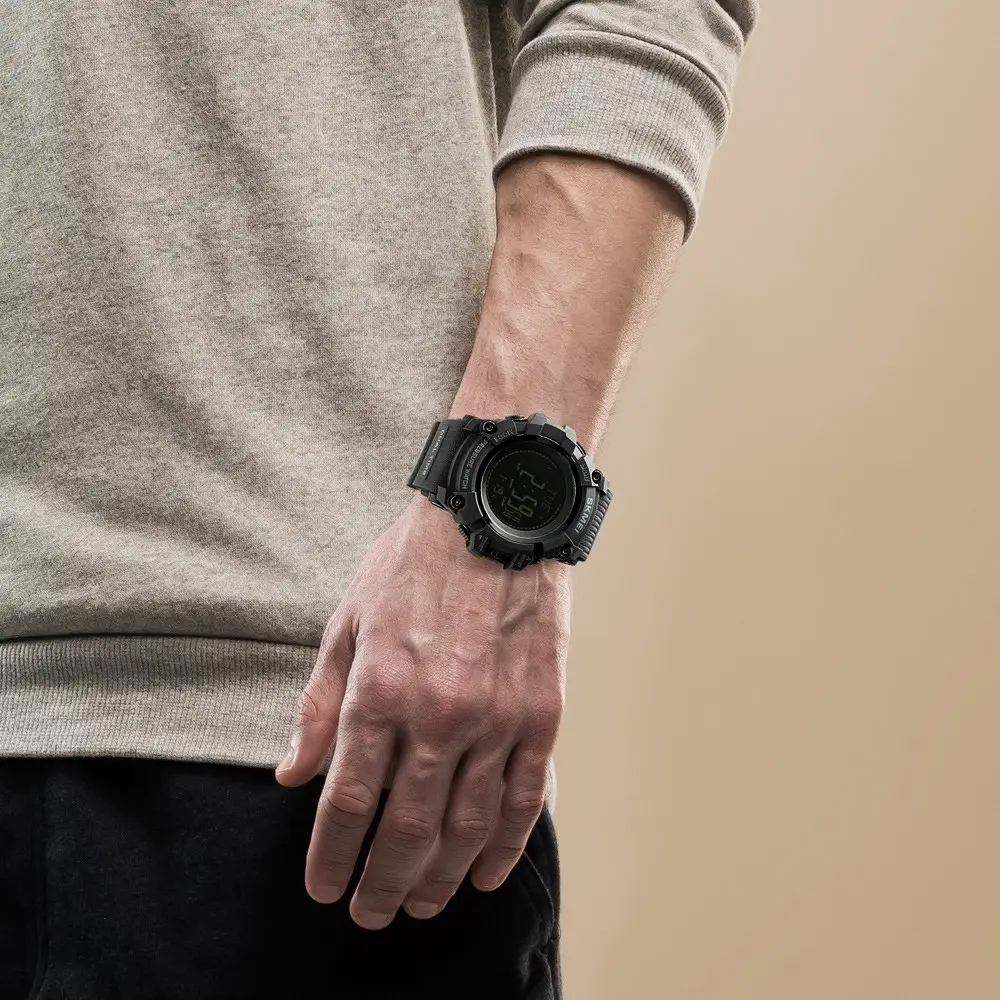 Чоловічий годинник з барометром Skmei 1358 processor (Чорний) Вінниця - фото 10