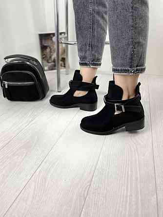 Черевики жіночі ANDNNON чорні еко-замша 37р.-23,5см 38р.-24см (1189) Коломыя