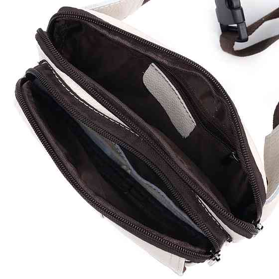 Сумка на пояс из натуральной кожи Vintage 21305 Белая Киев