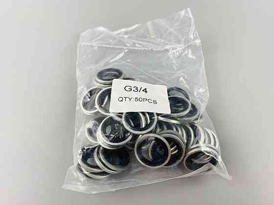 Шайба з гумовим кільцем NBR всередині (розмір 3/4), для гідравліки, олії, води, повітря. Мукачево