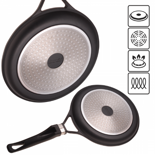 Сковорідка для млинців 24см. з антипригарним покриттям Black marble з алюмінію Житомир