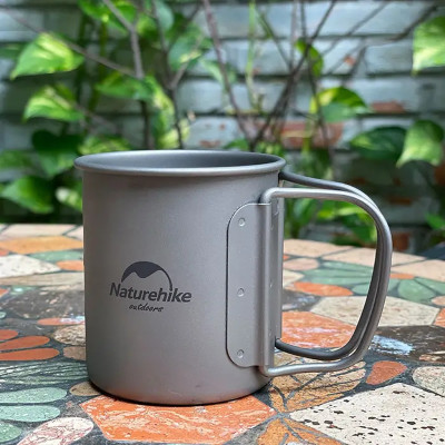 Чашка туристическая Naturehike NH20CJ005 титанова з ручкою 200 мл (6927595745762) Винница - изображение 5