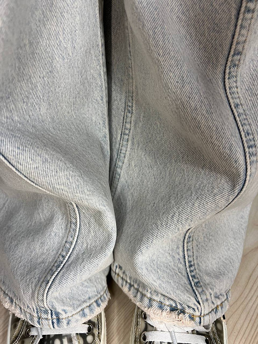 Джинсы женские Twin 1268-455 palazzo jeans широкие скошенный боковой шов палаццо высокая талия светло-голубые, светло-голубой, 36, 36, 76 см, 107 см Киев - изображение 13