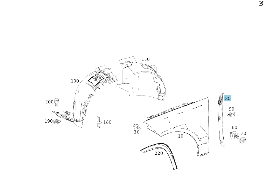 Mercedes-Benz  A2928890025 Пильовик торця переднього правого крила GLE Coupe C292 Одеса - фото 2