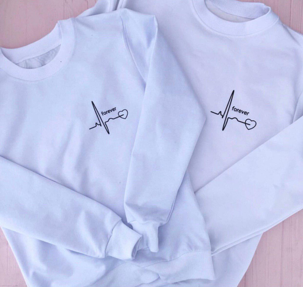 Білі Парні світшоти для хлопця та дівчини — forever Чернівці - фото 1