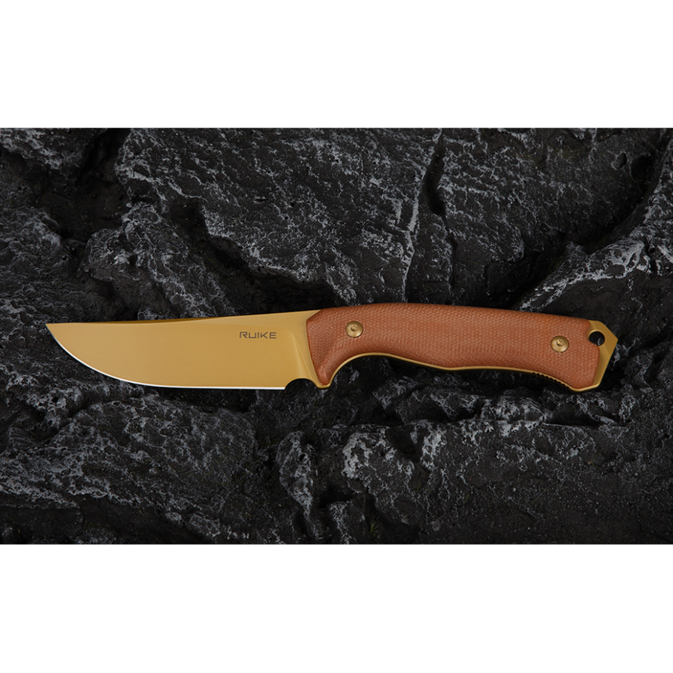 Ніж фіксований мисливський  Ruike F186-MN, (11.8 см) D2 / Micarta коричневий Київ - фото 11