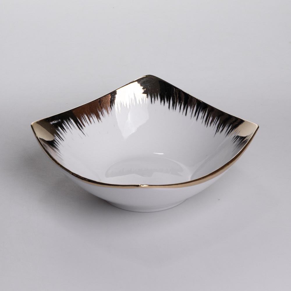 Yiwu Столовий набір посуду тарілок і чашок 24 предмети на 6 персон «Геометрія» порцеляновий SD- Коломия - фото 4