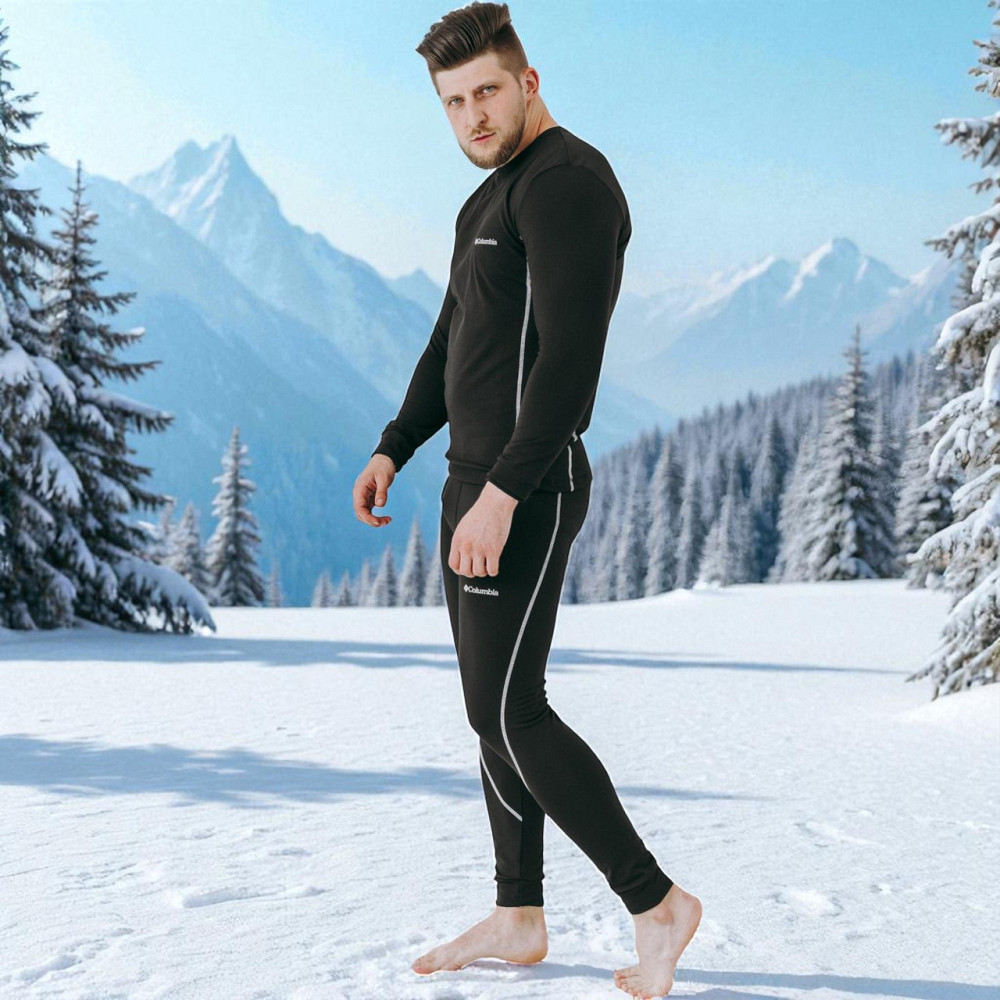 Зимова чоловіча термобілизна Columbia ,комплект чоловічої термобілизни солумбія чорного кольору флісова тепла Львів - фото 7