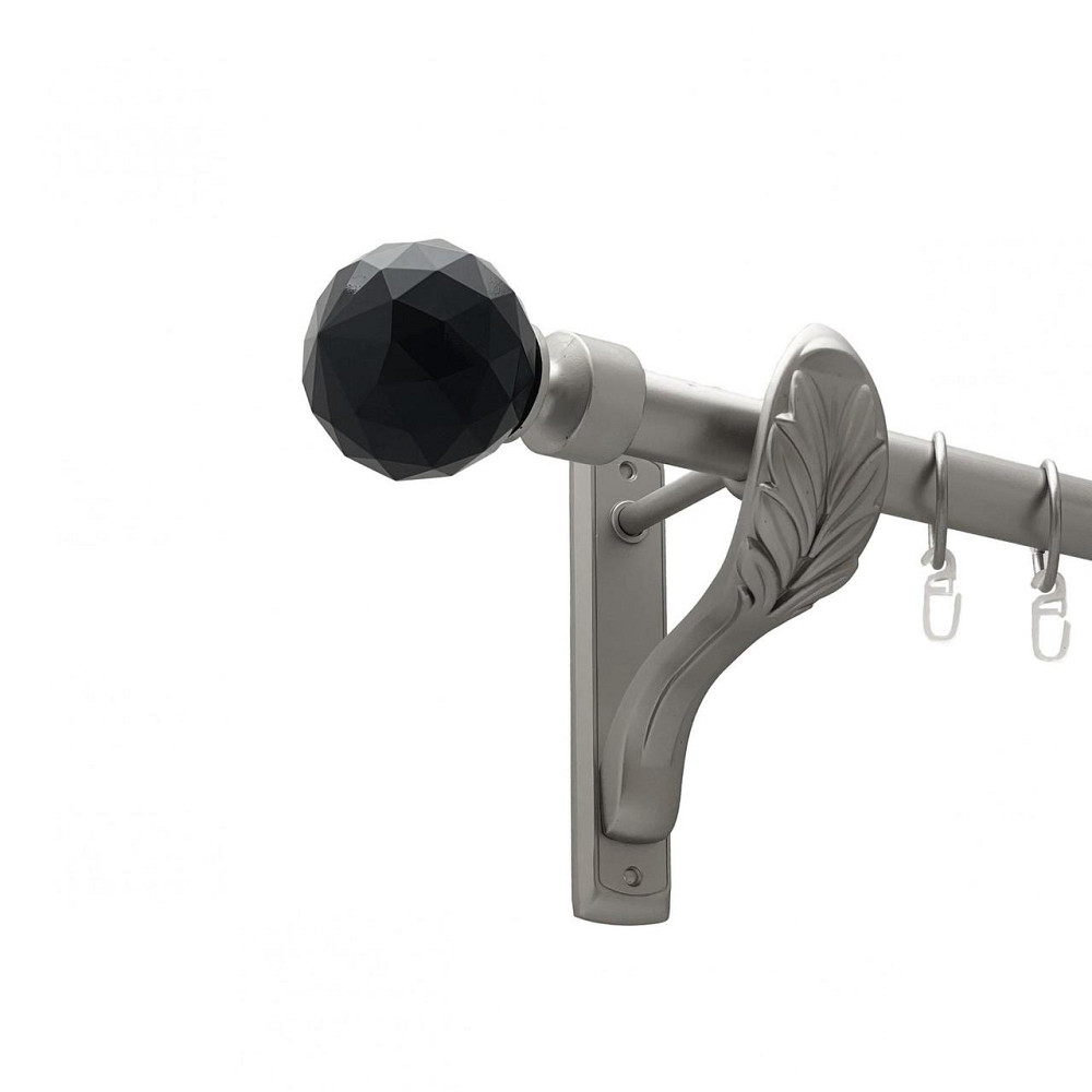 Карниз Orvit Люміера Неро металевий однорядний ретро гладка труба кільце металеве Сатин 25 мм 160 см (00-00021823) Львів - фото 1