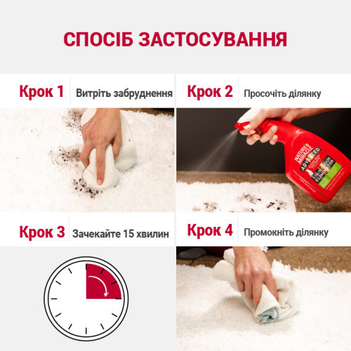 Засіб 8in1 Nature_s Miracle ADV Cat Stain and Odor Elimin Spray Lemon для усунення плям та запахів від котів з посил. формул Київ - фото 4