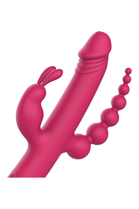Вібратор із 4 стимулюючими кінцями Dreamtoys Anywhere Pleasure Vibe Essentials, рожевий Sex Aura Київ - фото 5