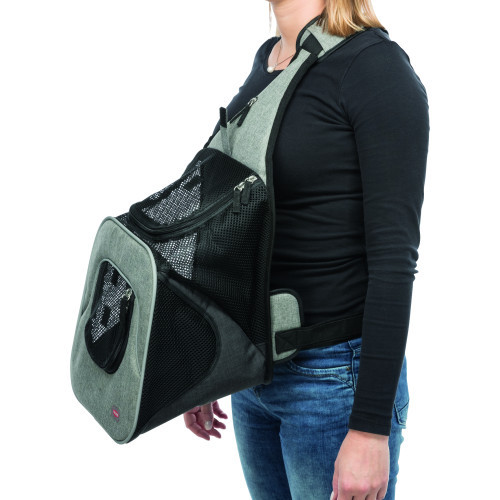 Рюкзак-переноска Trixie Savina для собак фронтальный полиэстер черный/серый до 10 кг 30х33х26 см Киев - изображение 8