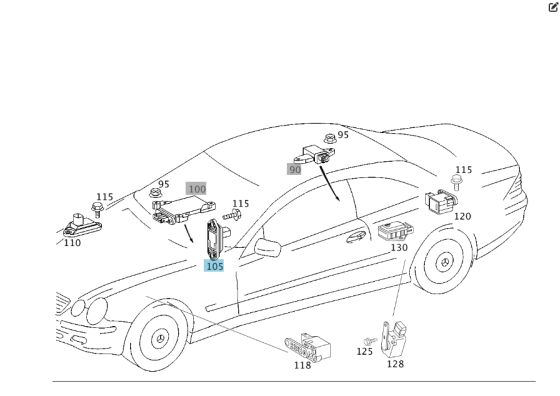 Mercedes-Benz  A0025427018 Датчик горизонтального прискорення CL C215 S-class short W220 SL R230 S-class long V220 Одесса