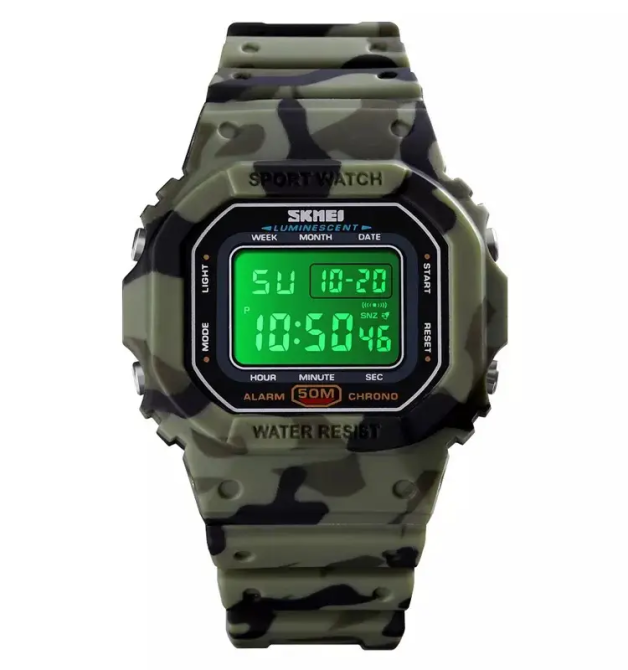 Детские наручные часы Skmei 1608 (Зеленый камуфляж) Винница - изображение 4