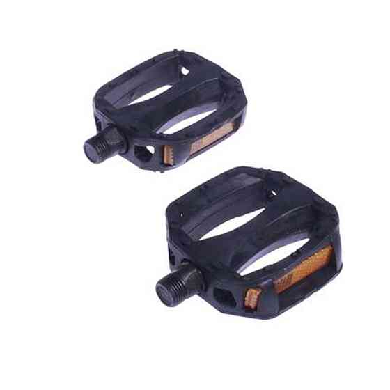 Педали велосипедные детские (с катафотами, пластик, прямоуголыные, черные) Мукачево