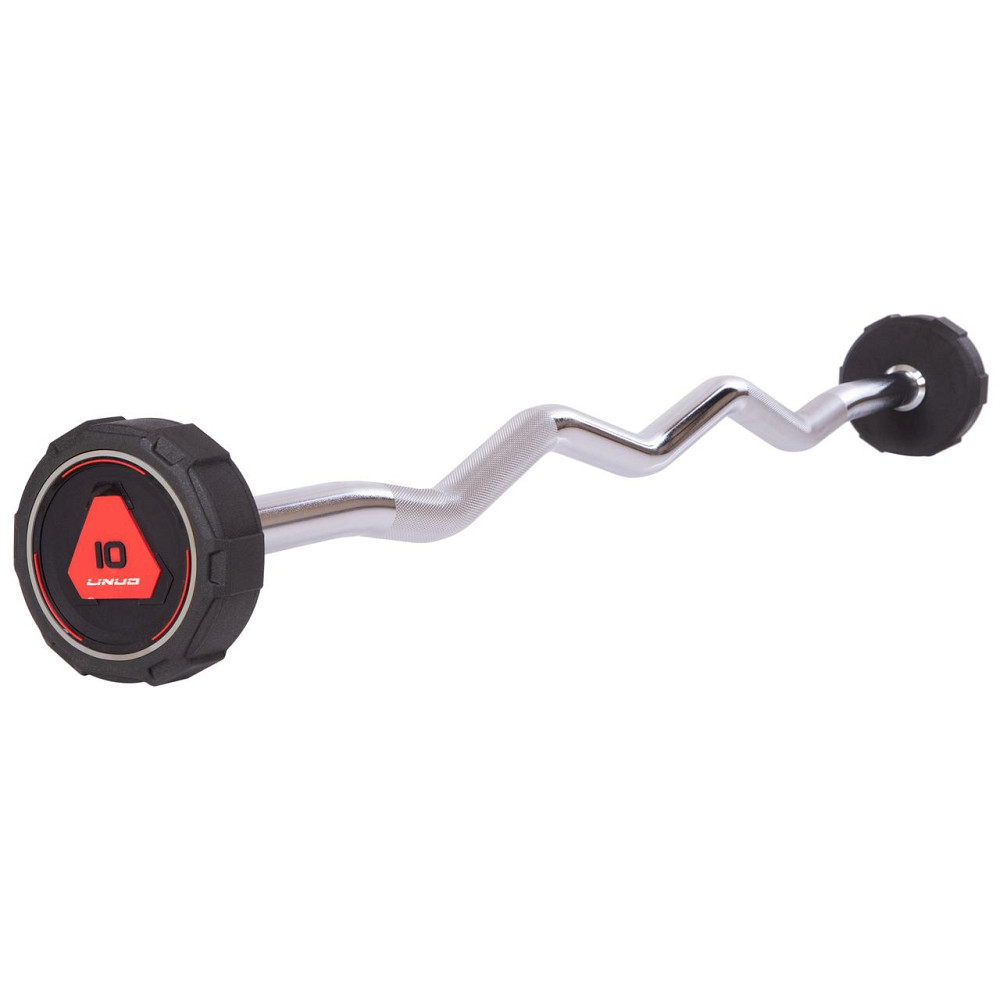 Штанга фіксована вигнута поліуретанова LI NUO 3623-10 довжина 109 см 10 кг Київ - фото 1