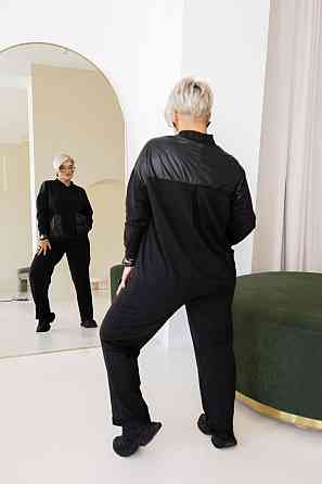 Стильний жіночий костюм вільного крою двонитка + латащовка. 54/58 Одеса