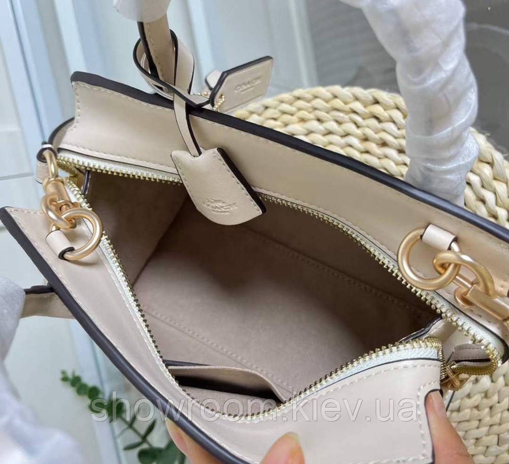 Брендова жіноча сумочка Coach Andrea чорно біла Київ - фото 7