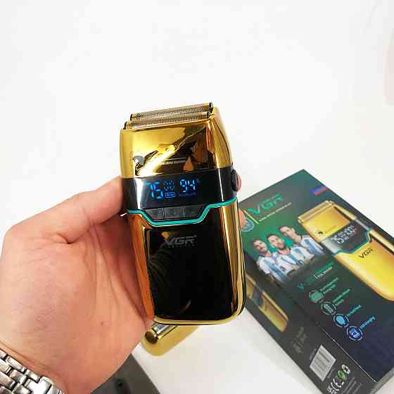 Чоловіча електрична акумуляторна електробритва VGR, Бездротова електробритва для бороди AQ-23 Львів