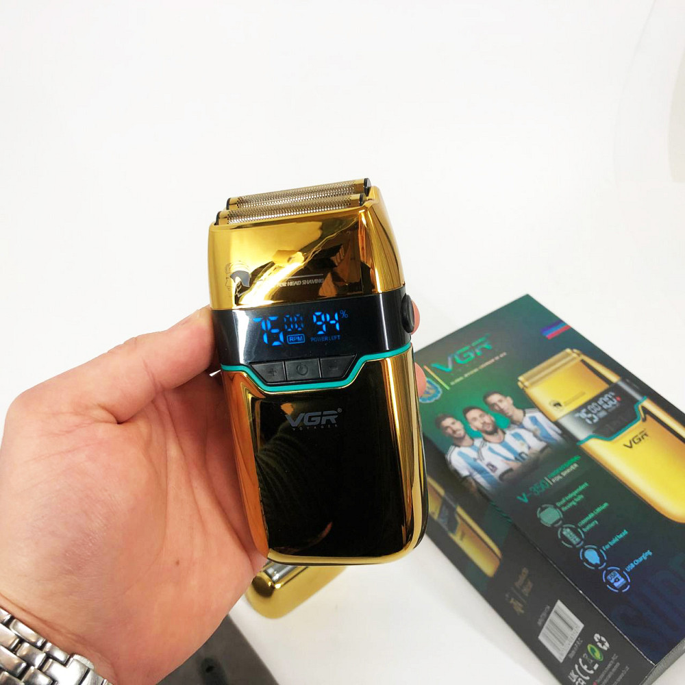 Чоловіча електрична акумуляторна електробритва VGR, Бездротова електробритва для бороди AQ-23 Львів - фото 6