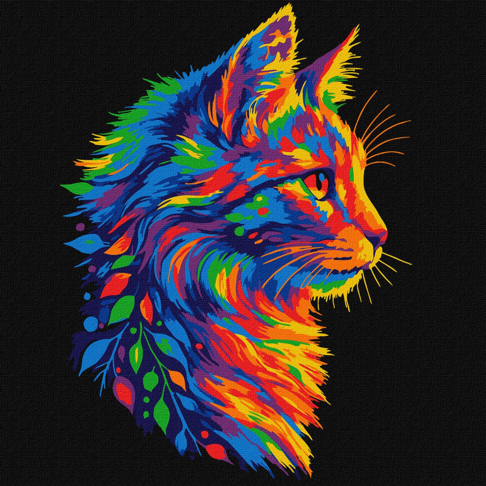 Картина за номерами "Яскравий котик" KHO6822, 30х30 см Вінниця - фото 1