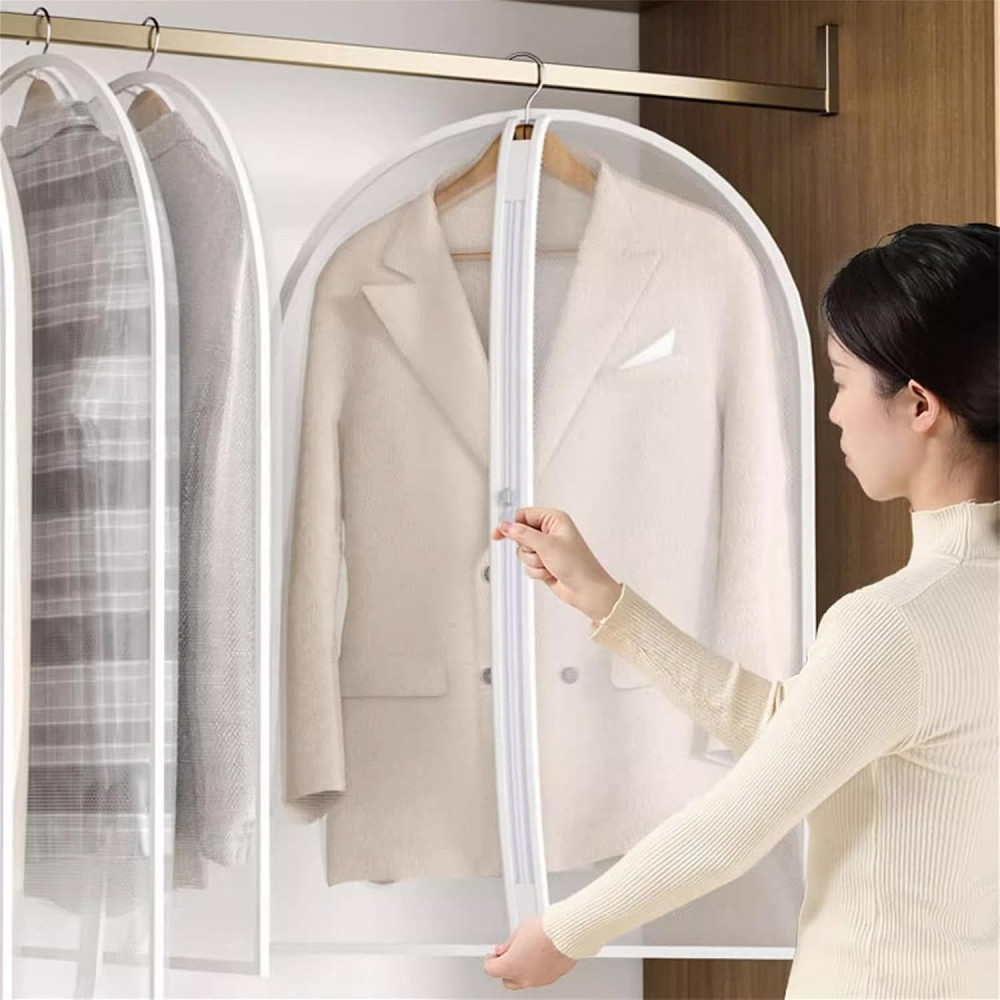 Чехол для одежды 60х100 прозрачный белый 5шт Винница - изображение 8