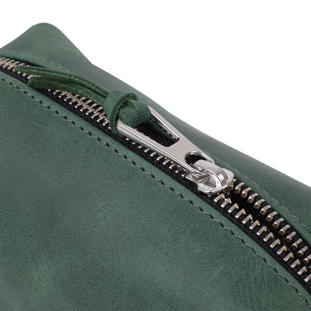 Шкіряна косметичка унісекс GRANDE PELLE 11571 Зелений Київ - фото 5