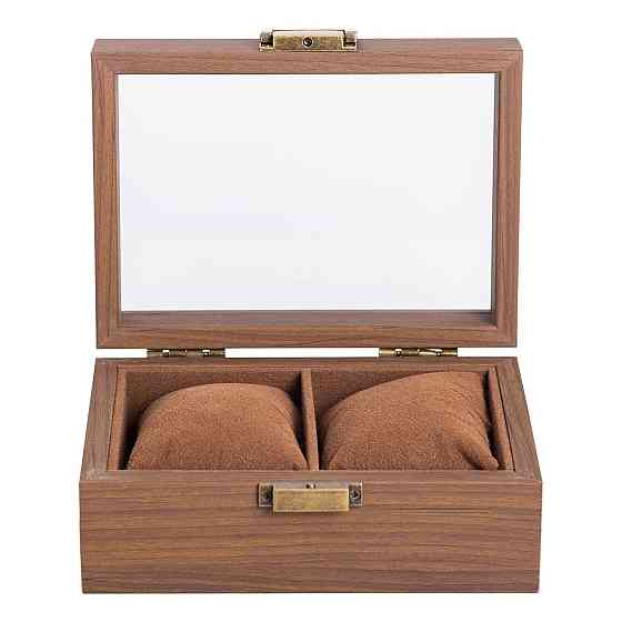 Дерев'яна скринька для наручного годинника 16.5×12×7.5 см на 2 відсіки HP-5-10 Коломыя