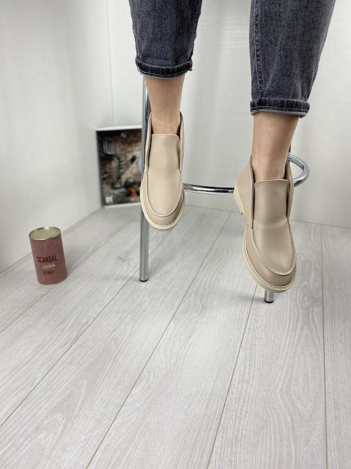 Daragani Жіночі черевики з натуральної шкіри бежеві демісезонні весна-осінь р. 36, 39 (3158) / Коломия - фото 6