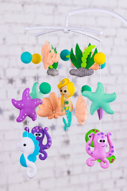 Музичний мобіль WoollyFox «Русалонька» з 35 мелодіями Київ - фото 3