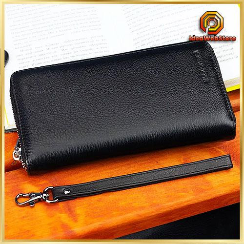 Вместительный мужской клатч кошелек из натуральной кожи Marco Coverna Черный Киев - изображение 1