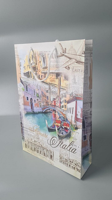 Великий паперовий пакет вертикальний 25/37/8 (артBV-173) (12 шт.) Харків - фото 1