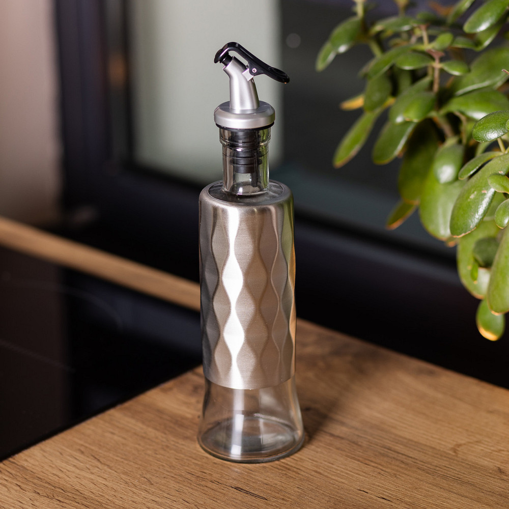 Пляшка для олії з дозатором 300 мл скляна пляшка для оливкової та соняшникової олії HP-1361 Київ - фото 5