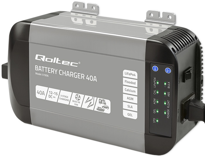 Зарядний пристрій для акумуляторів LiFePO4 AGM GEL SLA 40A 12V Qoltec (Польща) Київ - фото 4