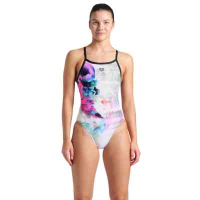 Купальник Arena Airbrush Swimsuit Challenge Ba 007912-510 білий, чорний, мультикольор 40 (3468337391487) Вінниця