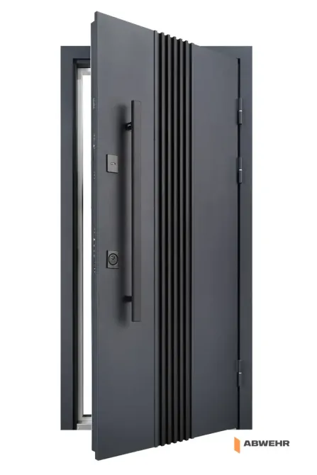 Двері вуличні, модель 590 Vector RAL 7021Т / ВСМ мдф+vinorit Білий З ТЕРМОРОЗРИВОМ 860 Київ - фото 3