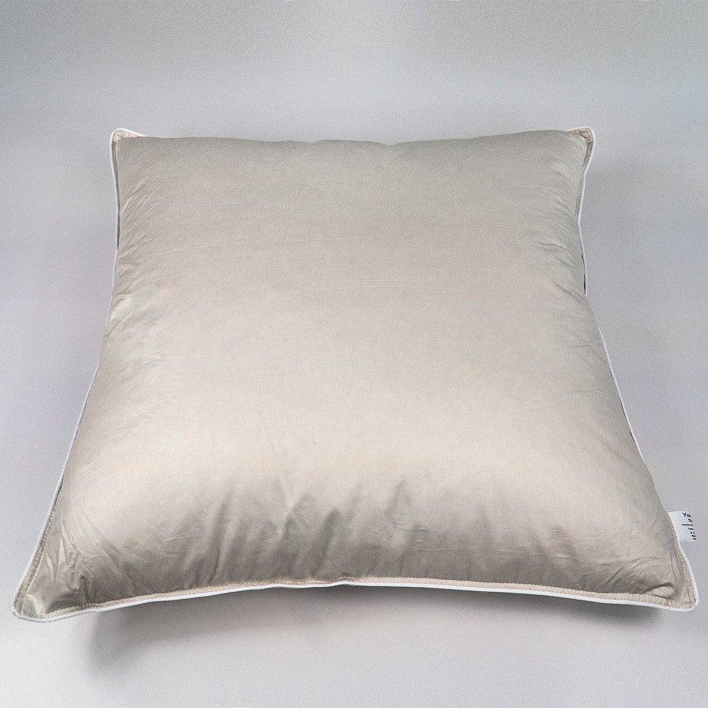 Подушка пуховая премиум качества YouStar 50% пух 50% перо Сатин - упругая 70x70 см (Бежевый) Сумы - изображение 5