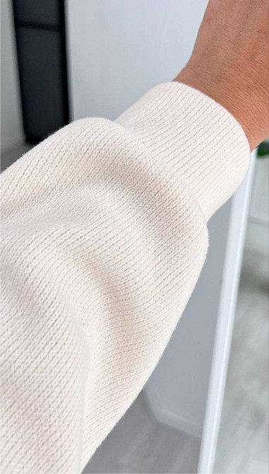 Женский невероятный костюм кардиган+юбка ангора вязка на трикотаже Молочный, 40/42 Одесса - изображение 3