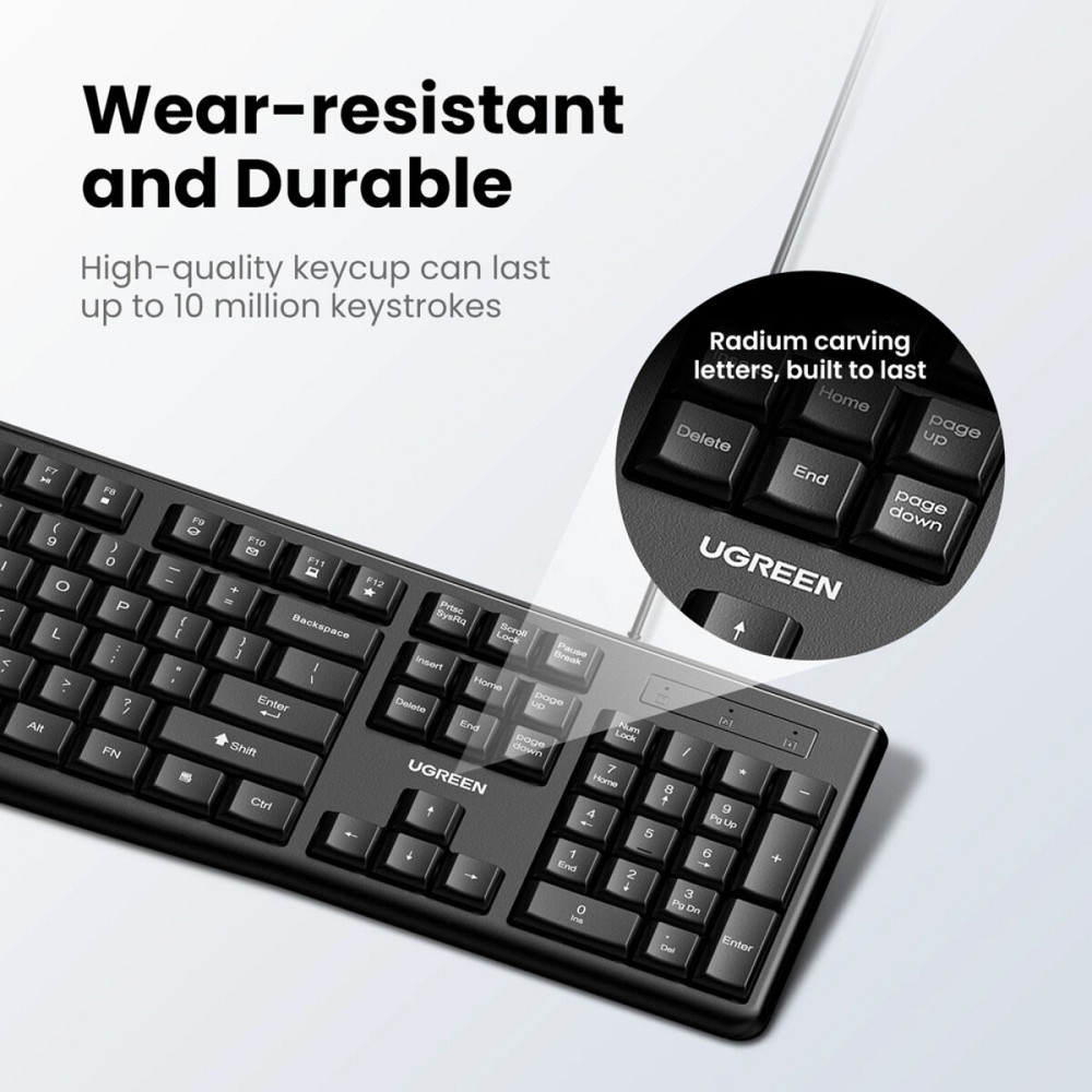 Комплект з  маніпулятора миші та клавіатури UGREEN Wired Keyboard and Mouse Combo (UGR-15217) Киев - изображение 2