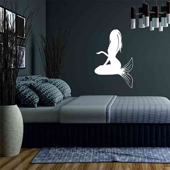 Декоративное настенное 3D Панно «Русалочка» Декор на стену с объемом 50*35 си, Белый Киев