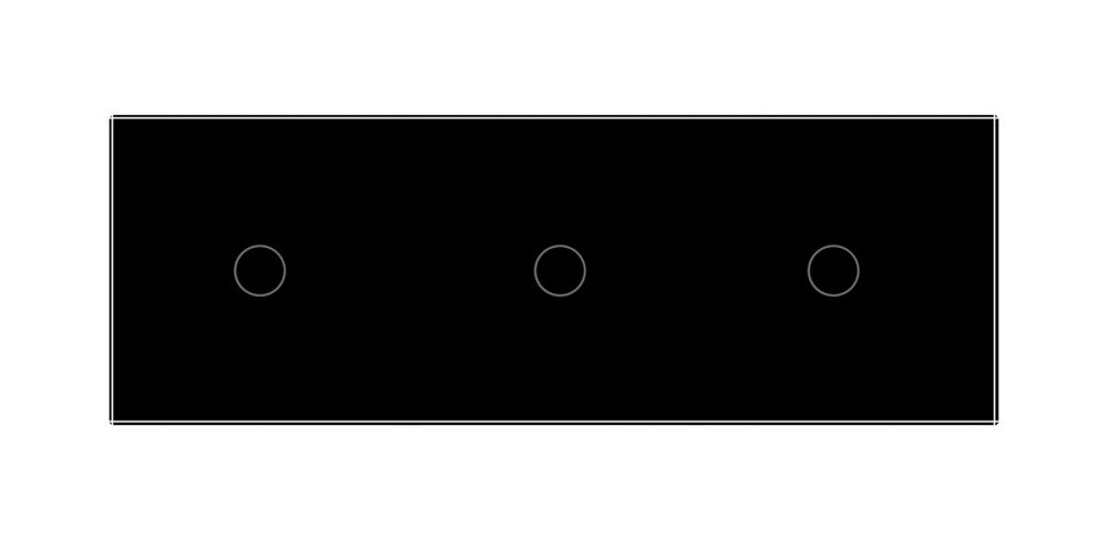 Сенсорний диммер 3 сенсора (1-1-1) LIVOLO чорний матове скло Коломия - фото 10