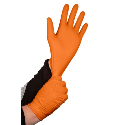 Захисні рукавиці Neo Tools робочі/медичні, перфоровані нітрилові, р.XL, 50шт., помаранчевий (97-690-XL) Вінниця - фото 5