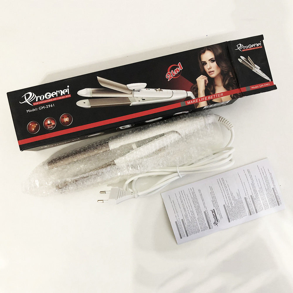 Широка праска для випрямлення волосся GEMEI GM-2961, Випрямляч для гладкості волосся BL-80 Івано-Франківськ - фото 1