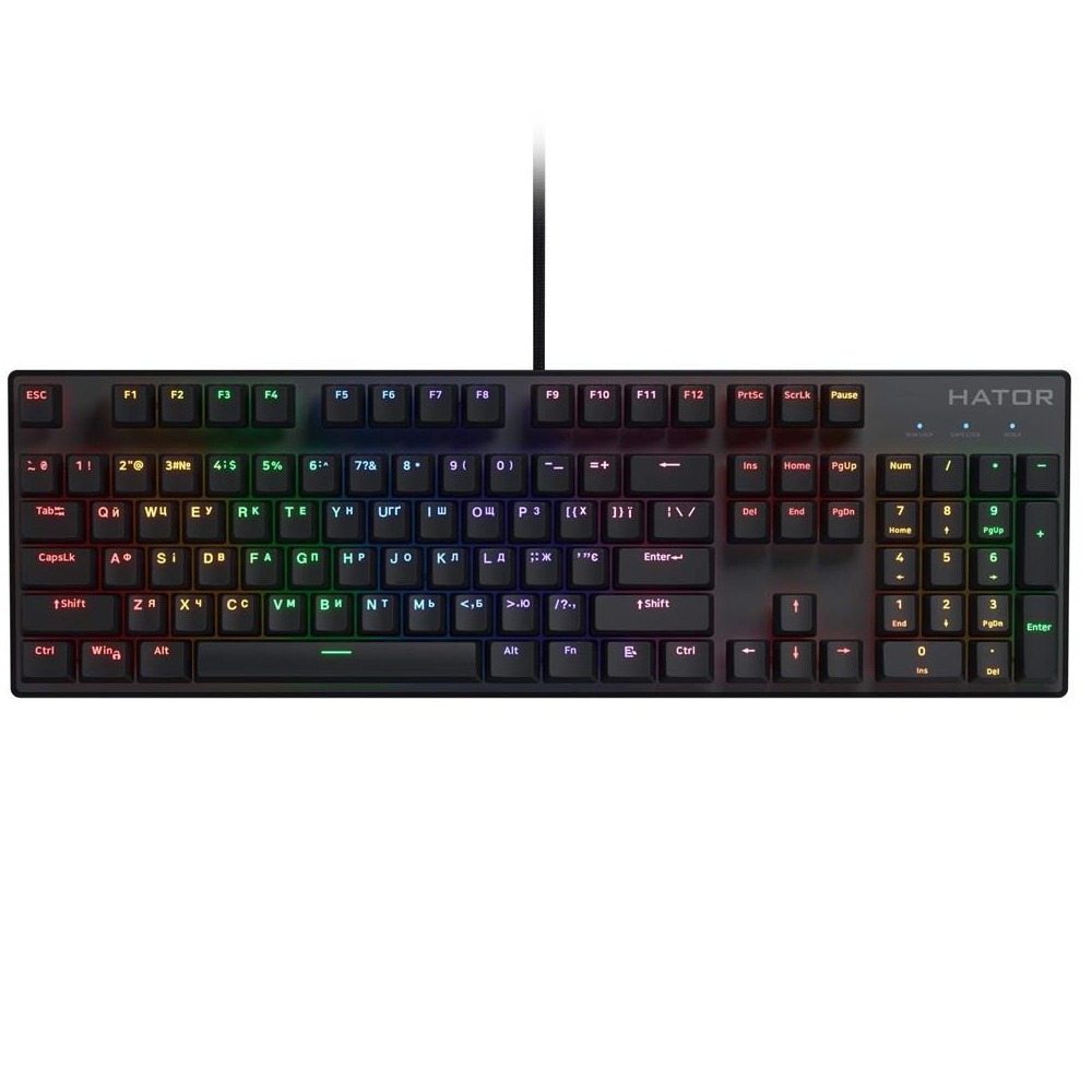 Клавіатура Hator Icefall Mecha Rainbow Black (HTK104UA) ( Чорний ) Харьков - изображение 1