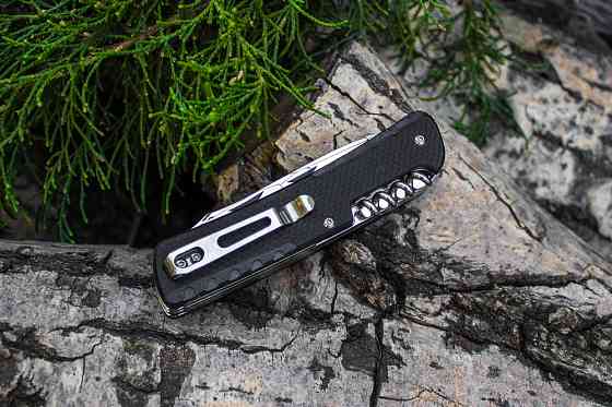 Багатофункціональний ніж Ruike Trekker LD32-B, (8.5 см) 12C27 / G10 чорний, 11 інстр. Київ
